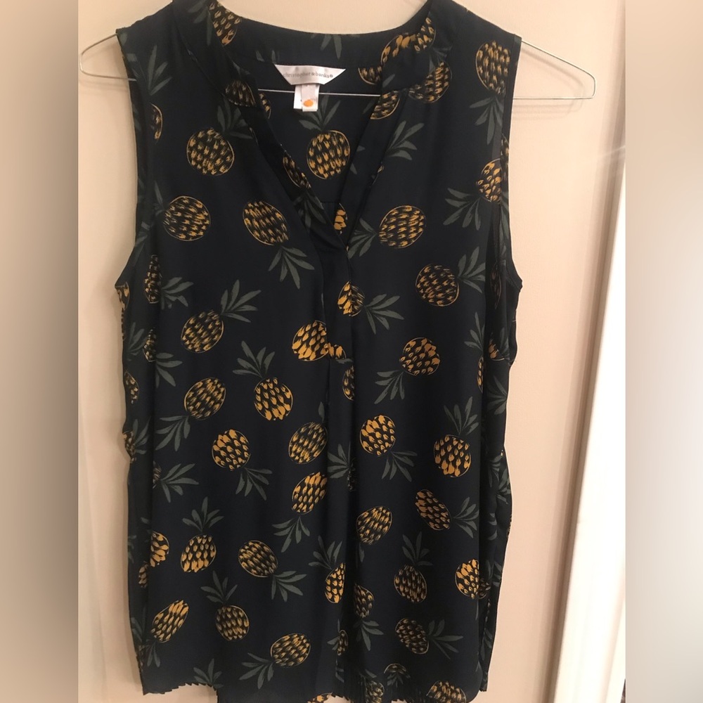Christopher Banks Pleated Back Top